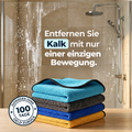 PURKLAR Tuch entfernt Kalk in der Dusche mit einer Bewegung