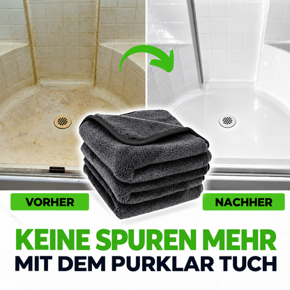 Vorher-Nachher: keine Spuren mehr mit dem PURKLAR Tuch